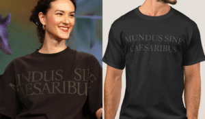 Mundus sine Caesaribus t-shirt: menaing and where to buy online