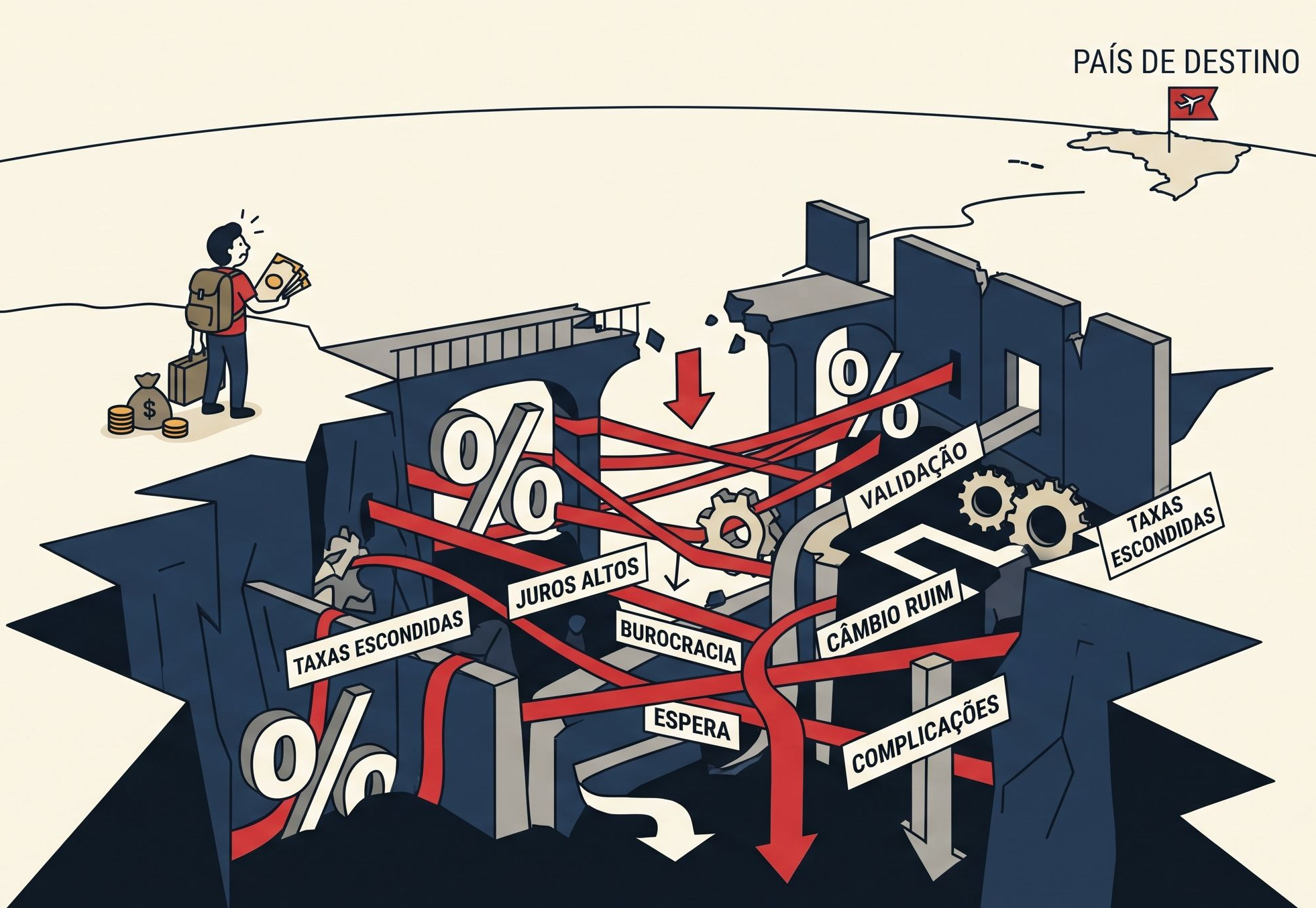 Como mandar valores para outro país