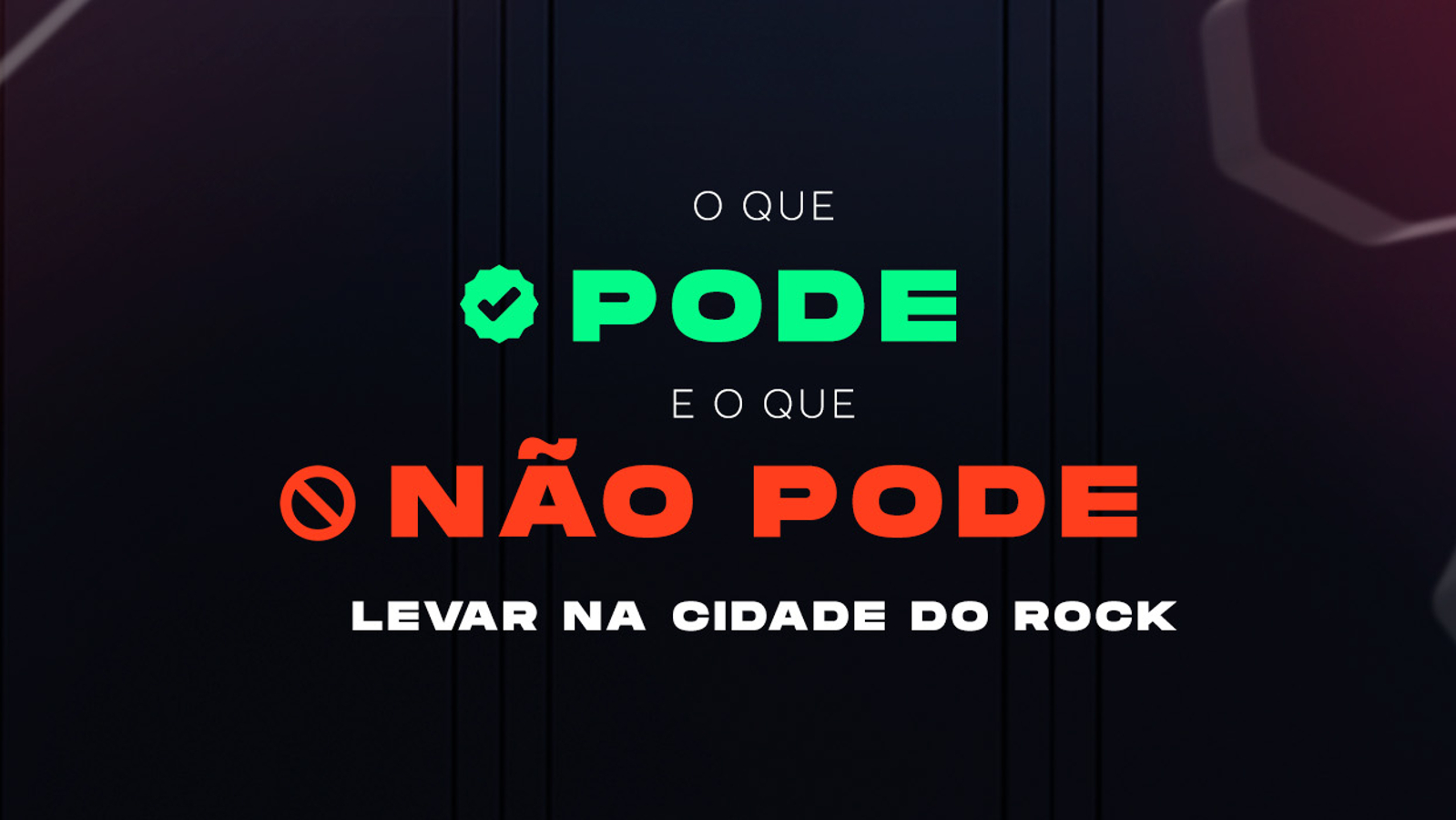 O que pode e o que não pode levar no Rock in Rio 2026