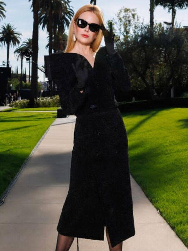 Nicole Kidman puxa looks fashionistas de famosos para desfile da Balenciaga