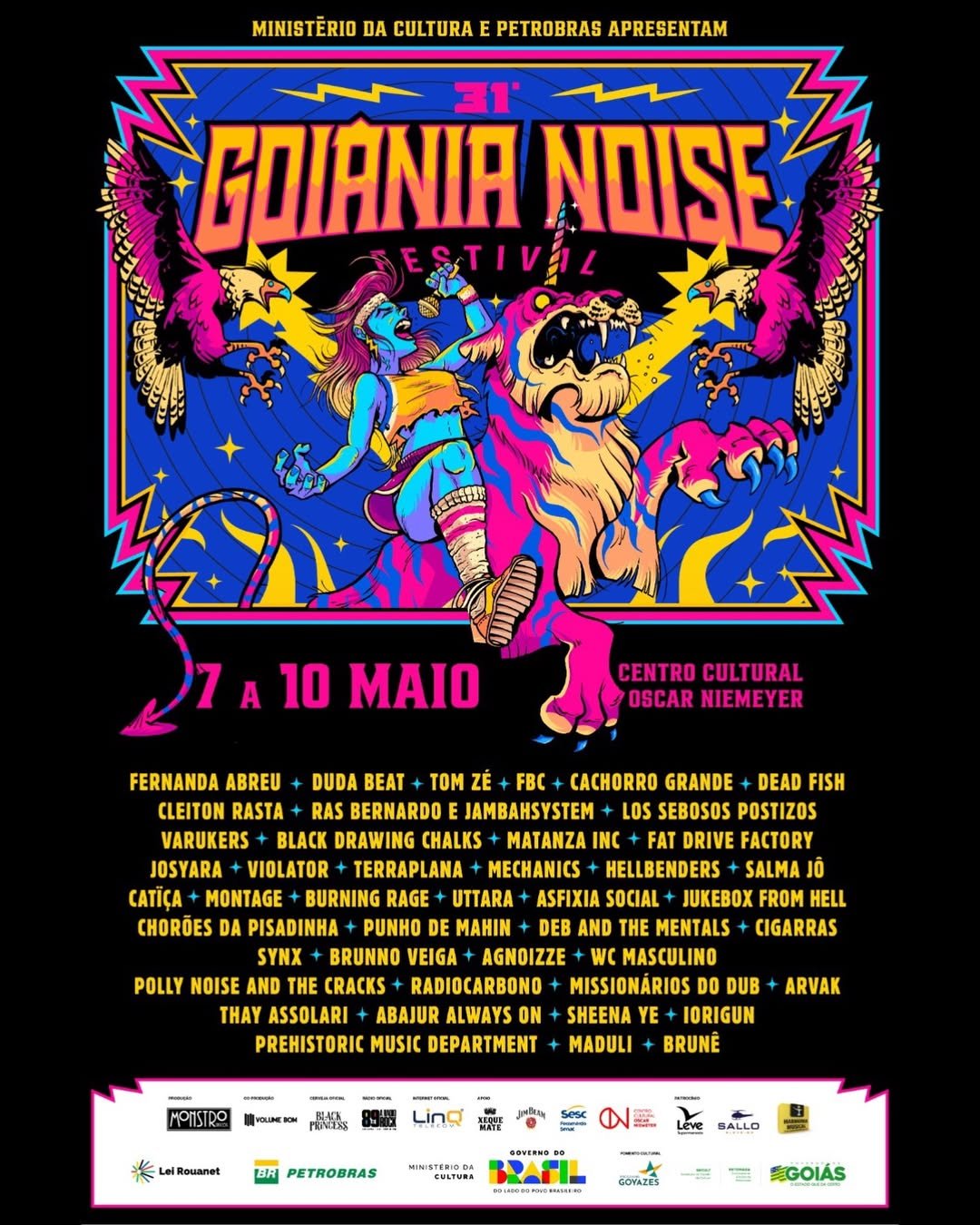 Goiânia Noise Festival 2026: line up de artistas