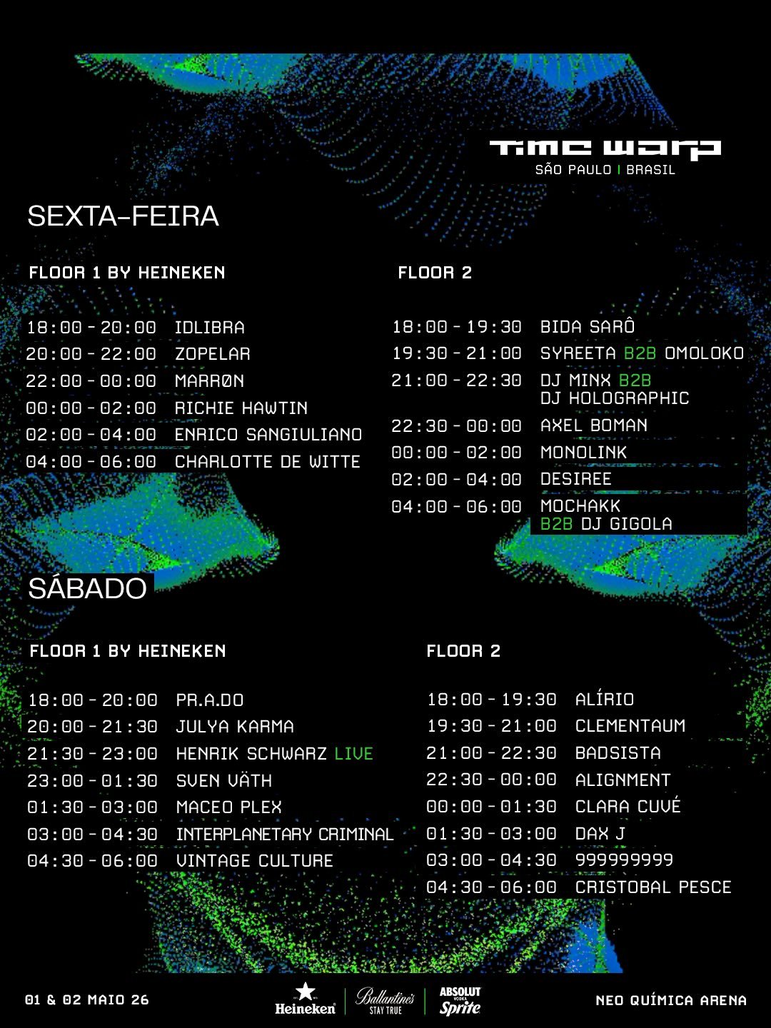 Time Warp 2026: ingressos e line up de artistas